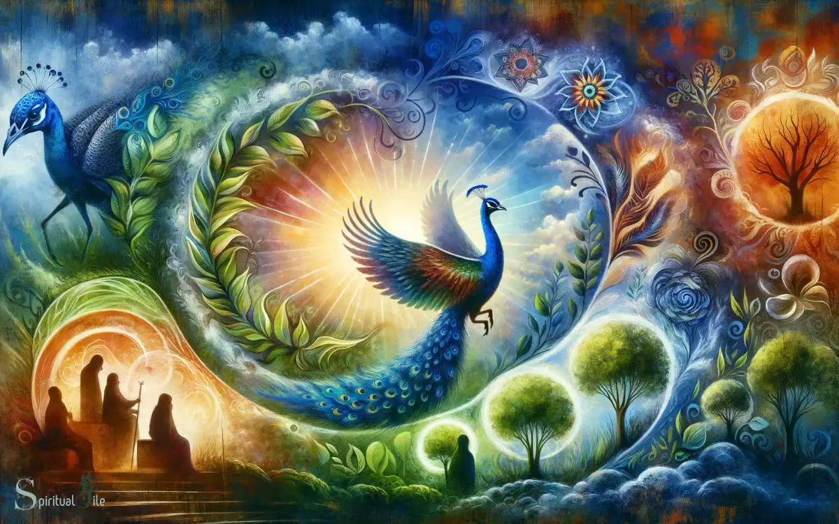 Healing and Transformation Represented by the Peacock