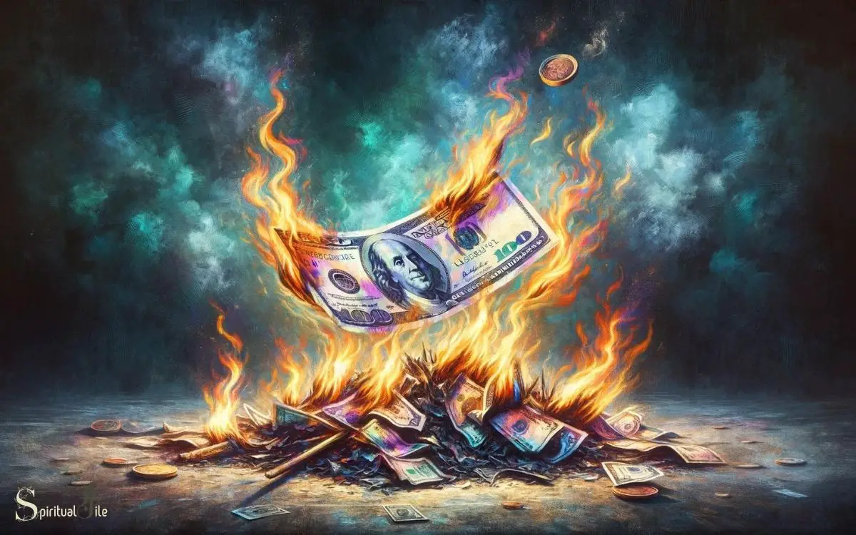 what does burning money symbolize spiritually