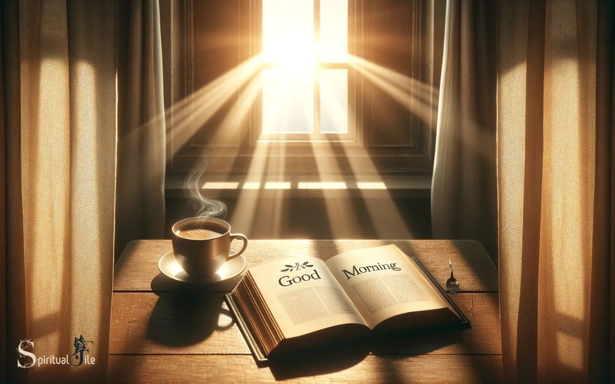 What Does Good Morning Mean Spiritually